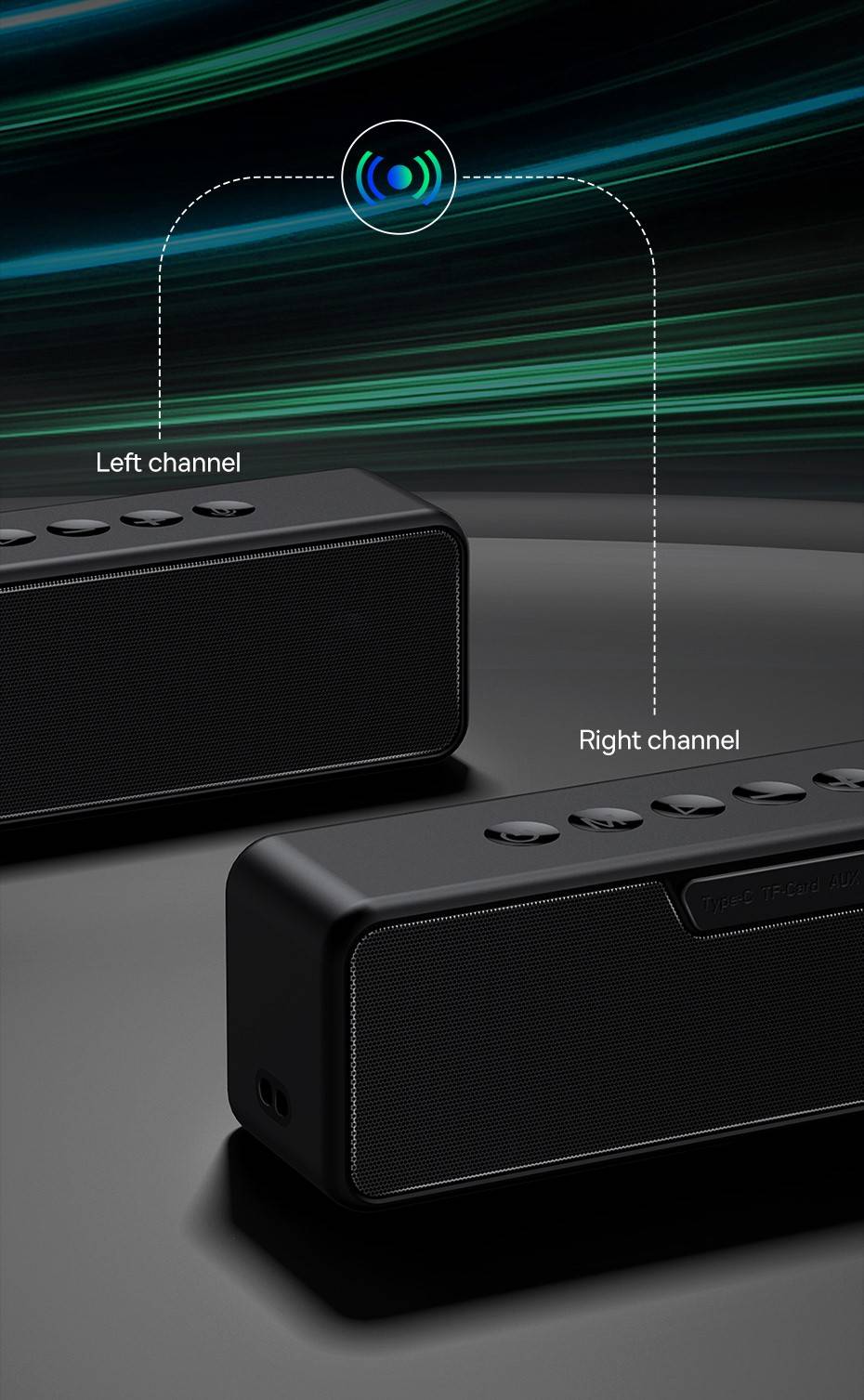 Caixa de som Bluetooth IPX6 à prova d'água 20w Baseus