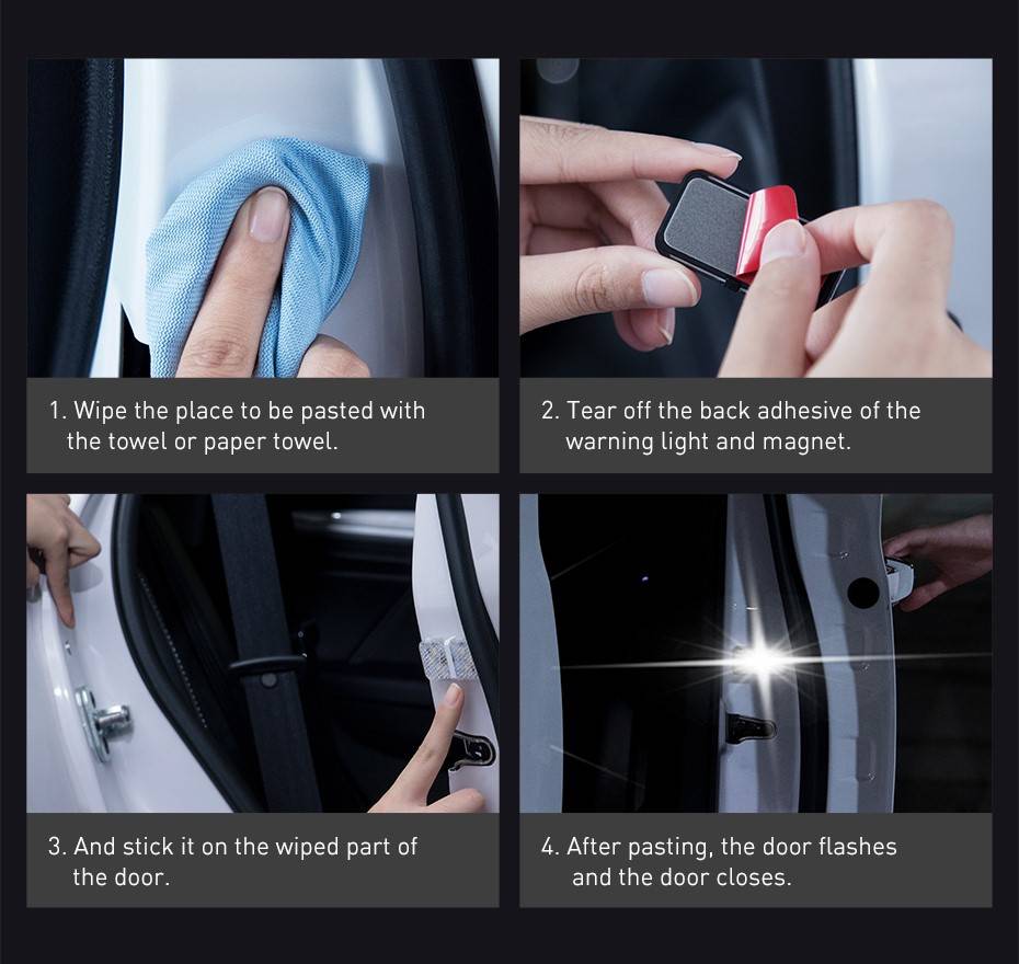 Luz de segurança anticolisão para portas Baseus