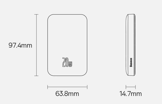 Power Bank magnético 20W 6000mAh Baseus