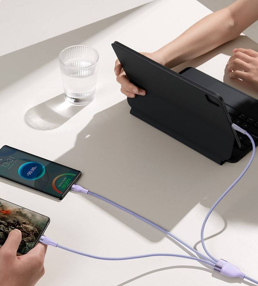 Cabo USB 3 em 1 100w Baseus