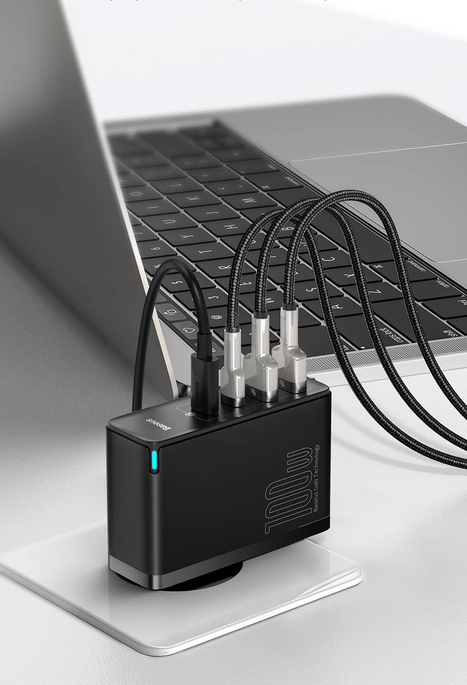 Carregador GaN Pro Carga Rápida 100W USB Tipo C Baseus