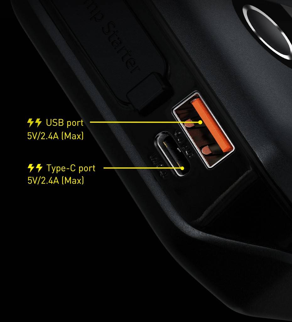Auxiliar de partida de emergência com display 10000mAh 1000A Baseus
