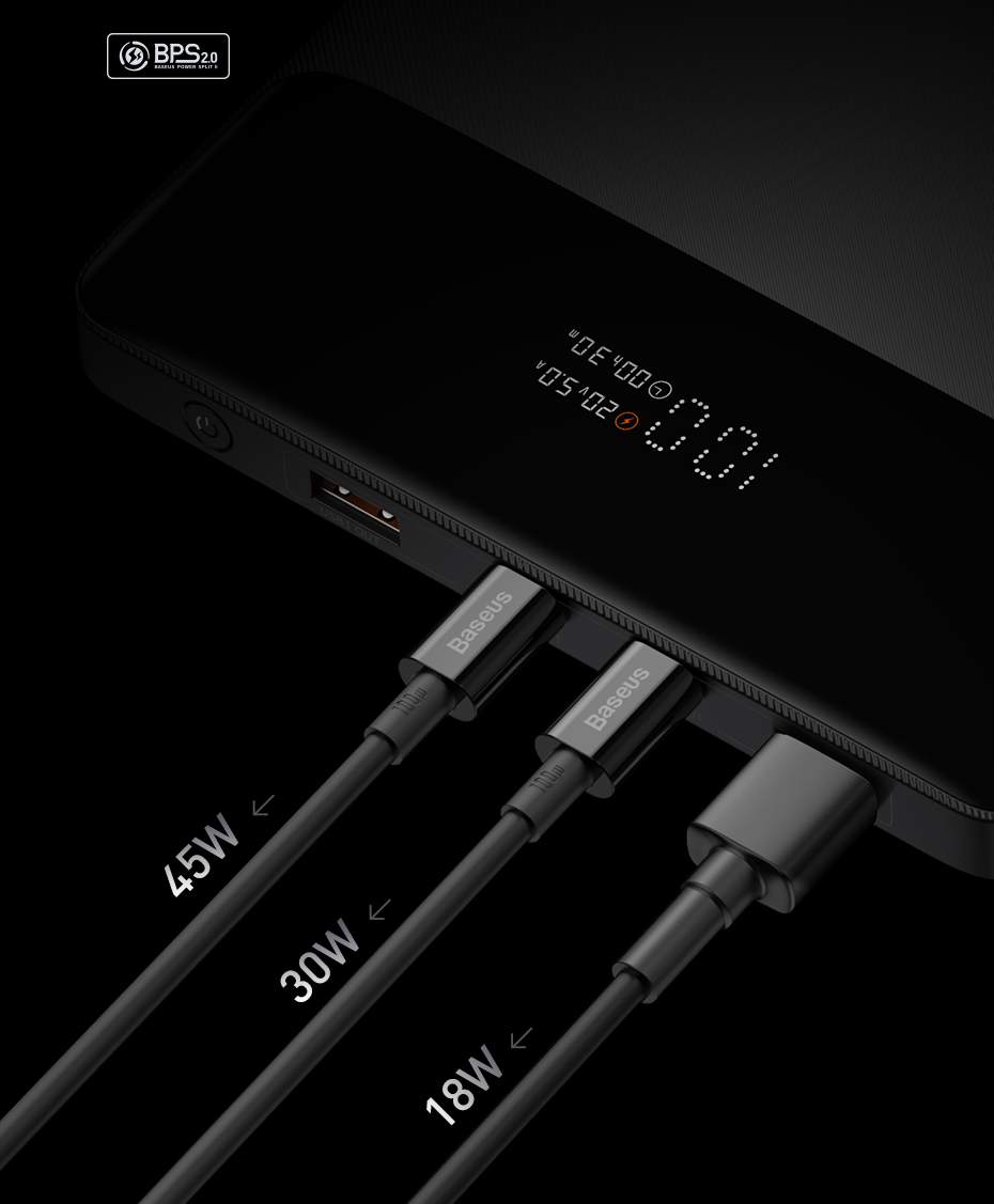 Power Bank 100w 20000mAh para Laptop Baseus