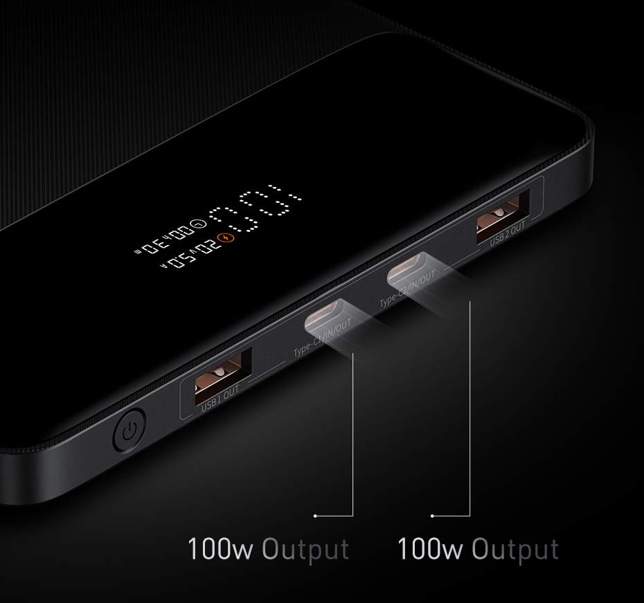 Power Bank 100w 20000mAh para Laptop Baseus