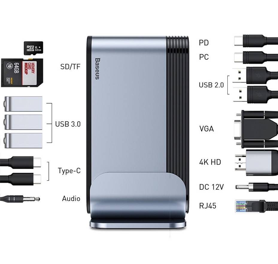 Hub 16 em 1 USB C Baseus