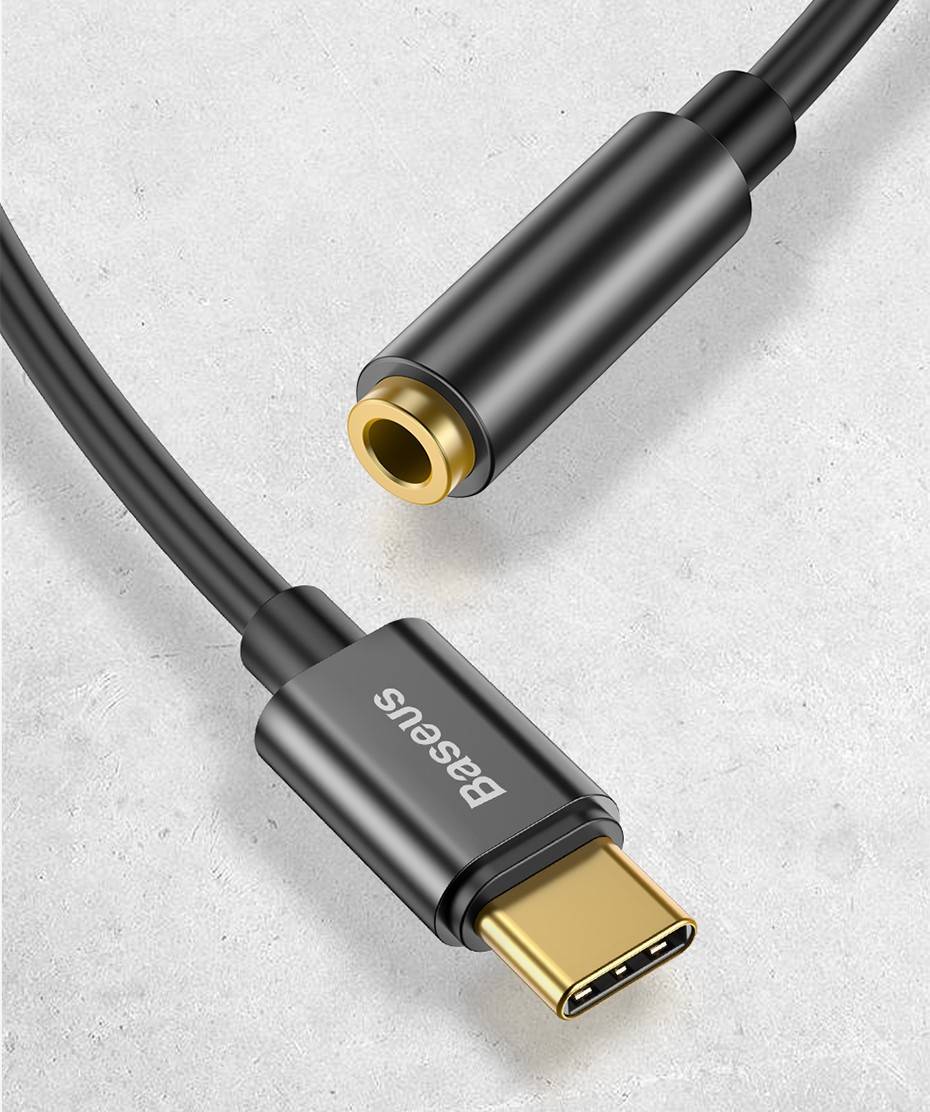Adaptador de fone de ouvido Tipo C 3,5mm Baseus