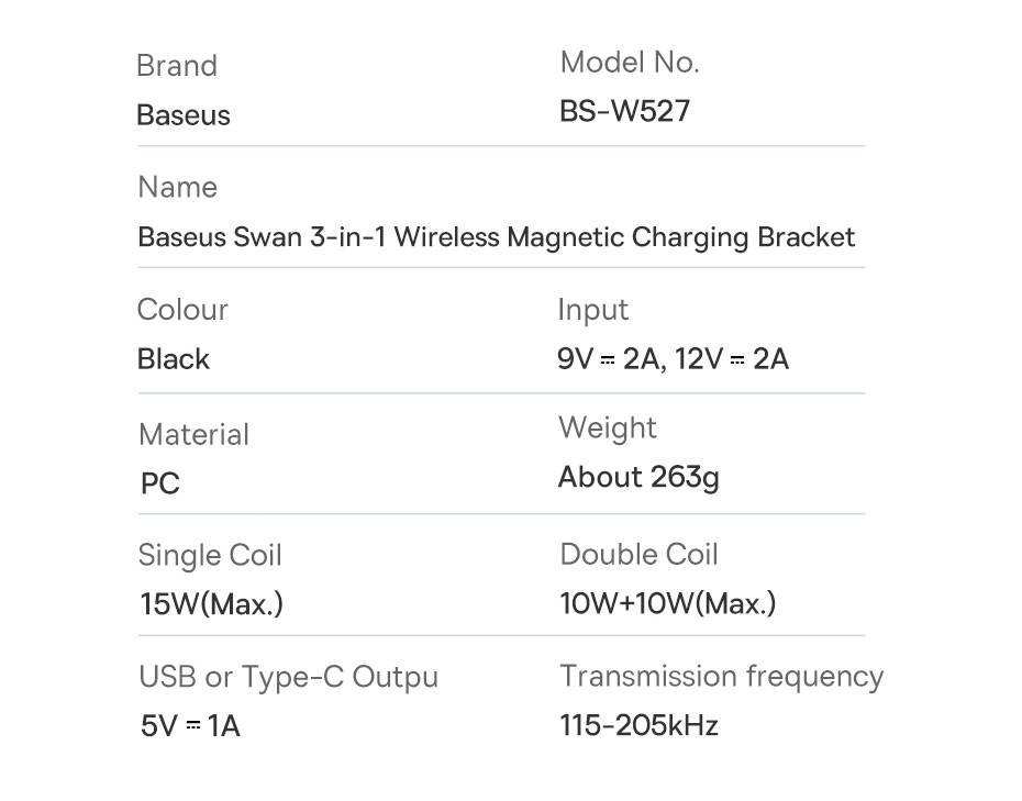 Carregador magnético 3 em 1 20W Baseus