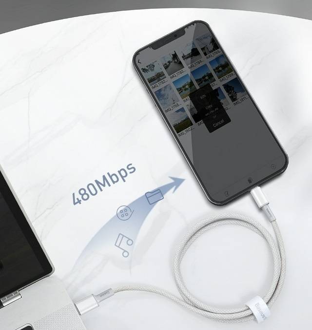 Cabo USB C Lightning PD 20W carregamento rápido Baseus