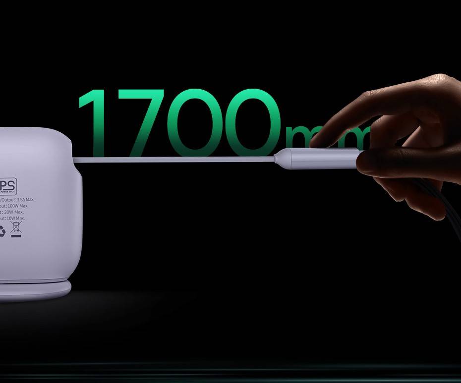 Cabo retrátil 100w 3 em 1 Baseus