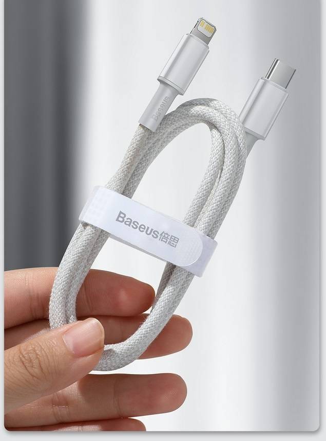 Cabo USB C Lightning PD 20W carregamento rápido Baseus