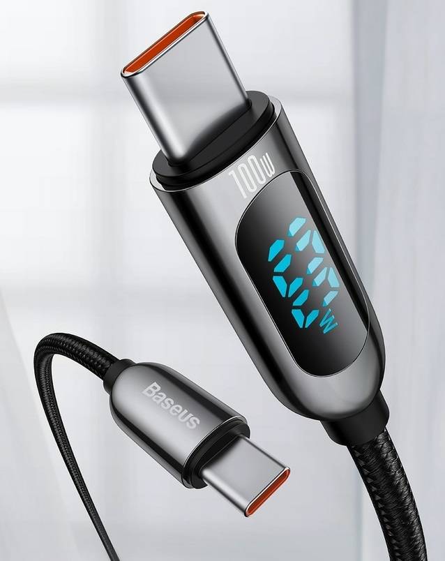 Cabo para carregamento rápido PD 100W USB C Para USB Tipo C Baseus