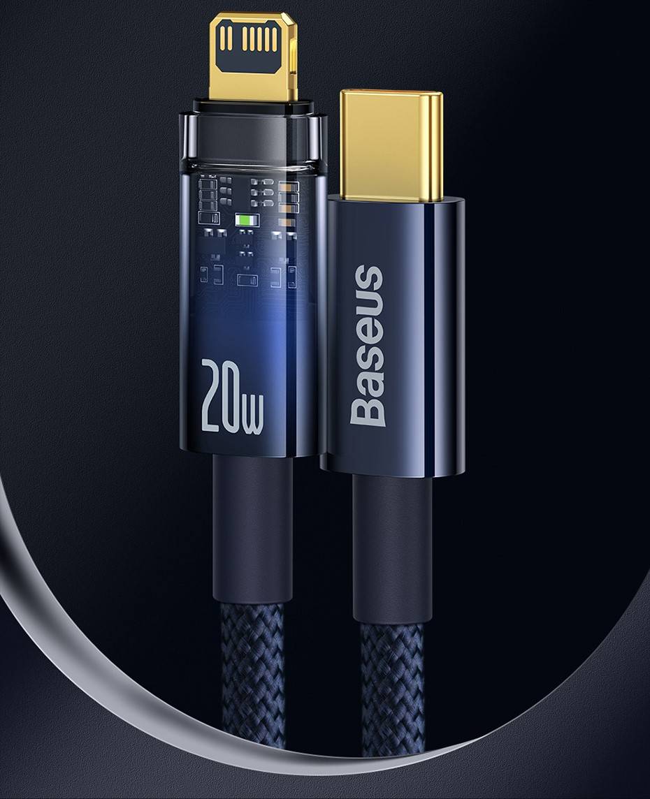 Cabo USB C para iPhone com Desligamento Automático 20W Baseus