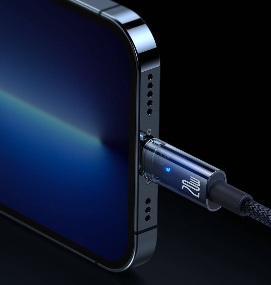 Cabo USB C para iPhone com Desligamento Automático 20W Baseus