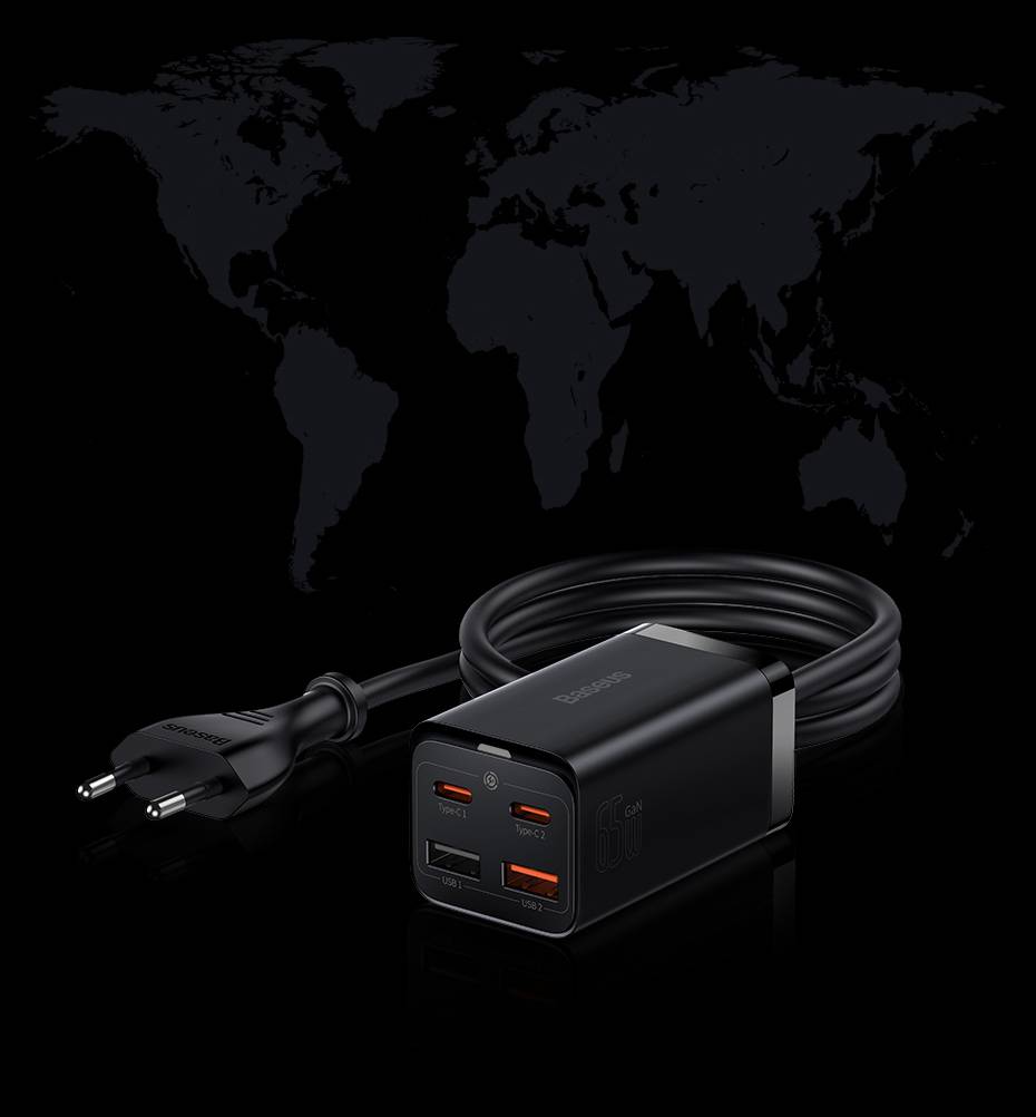 Carregador USB PD 65w GaN Baseus