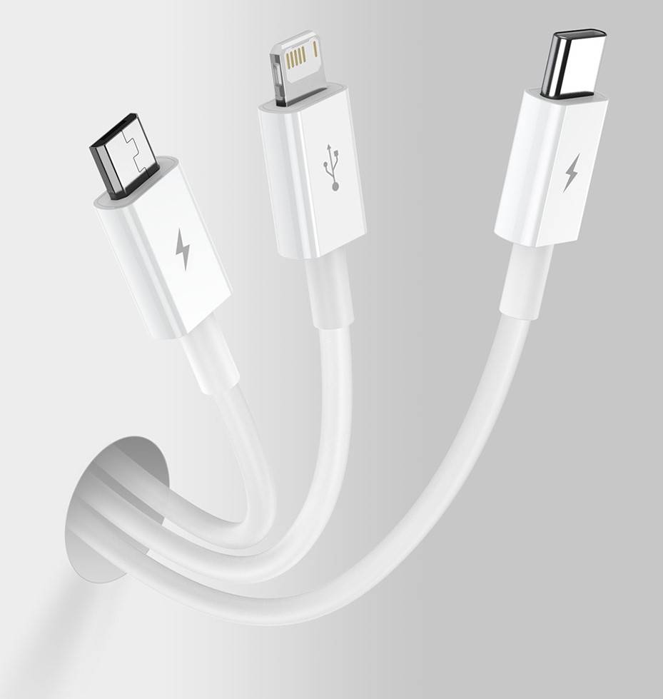 Cabo USB 3 em 1 Carregamento Rápido 1,5m Baseus