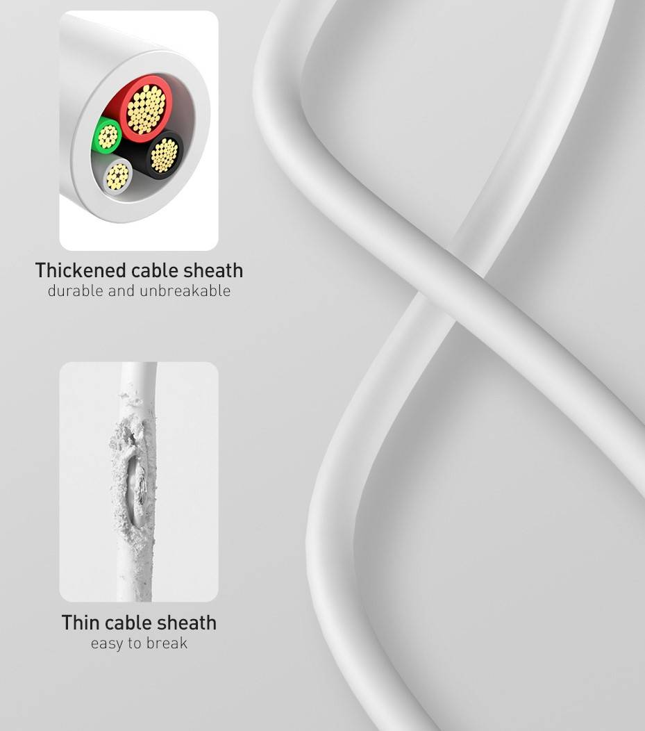 Cabo USB 3 em 1 Carregamento Rápido 1,5m Baseus