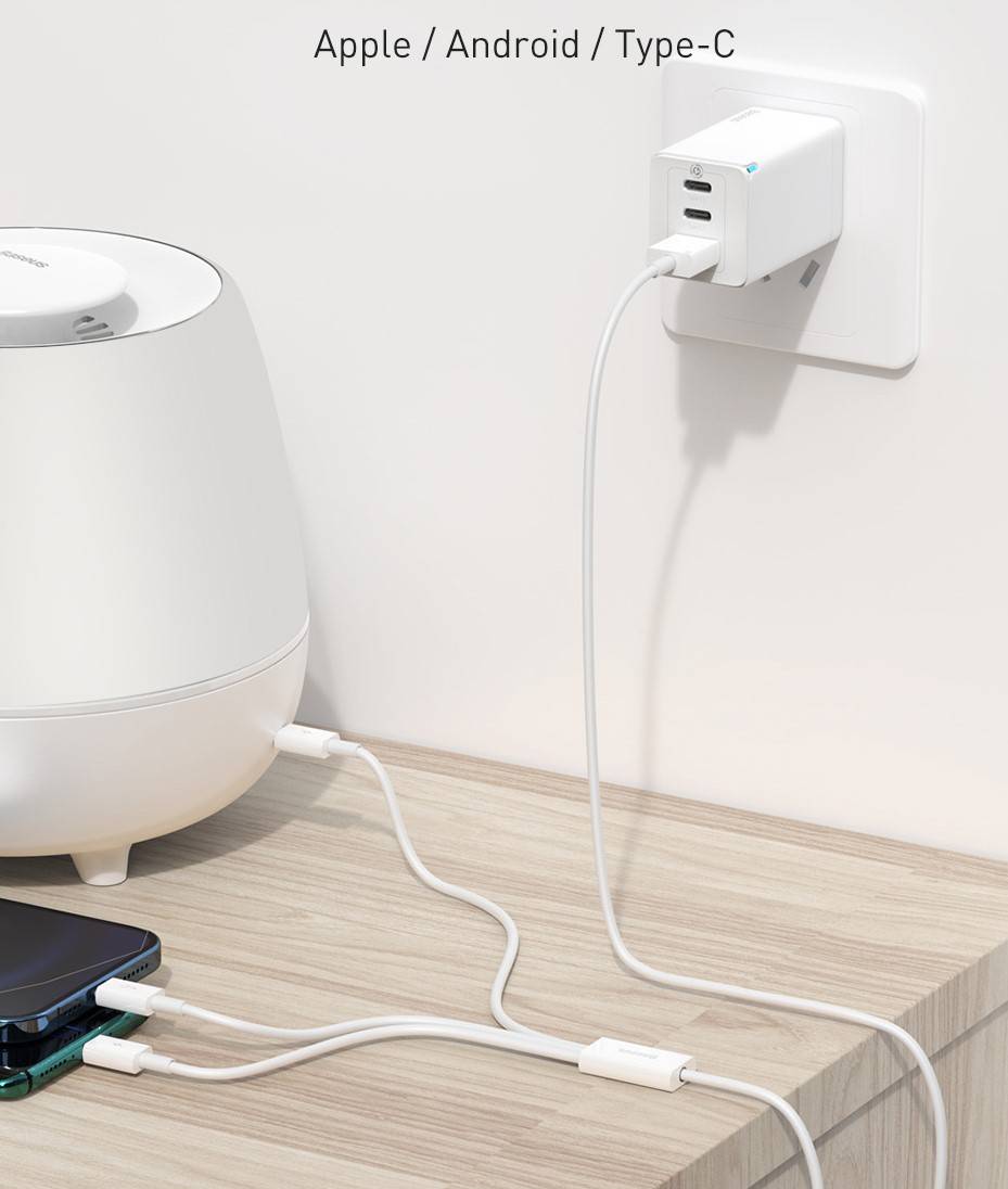 Cabo USB 3 em 1 Carregamento Rápido 1,5m Baseus