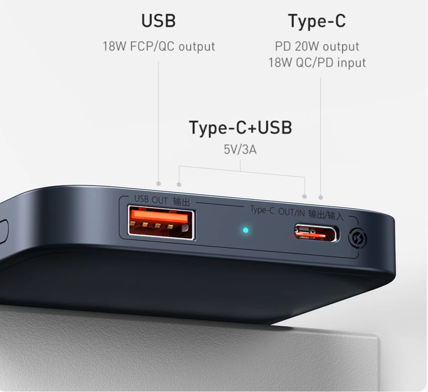 Power Bank magnético 10000mAh 20W Baseus