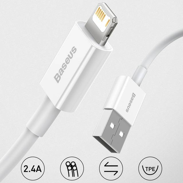 Cabo USB para iPhone 2.4A Baseus
