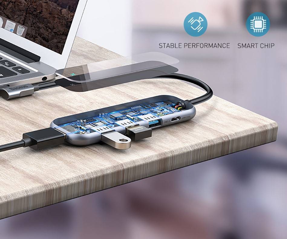 Hub USB C 5 em 1 Nova Versão Baseus
