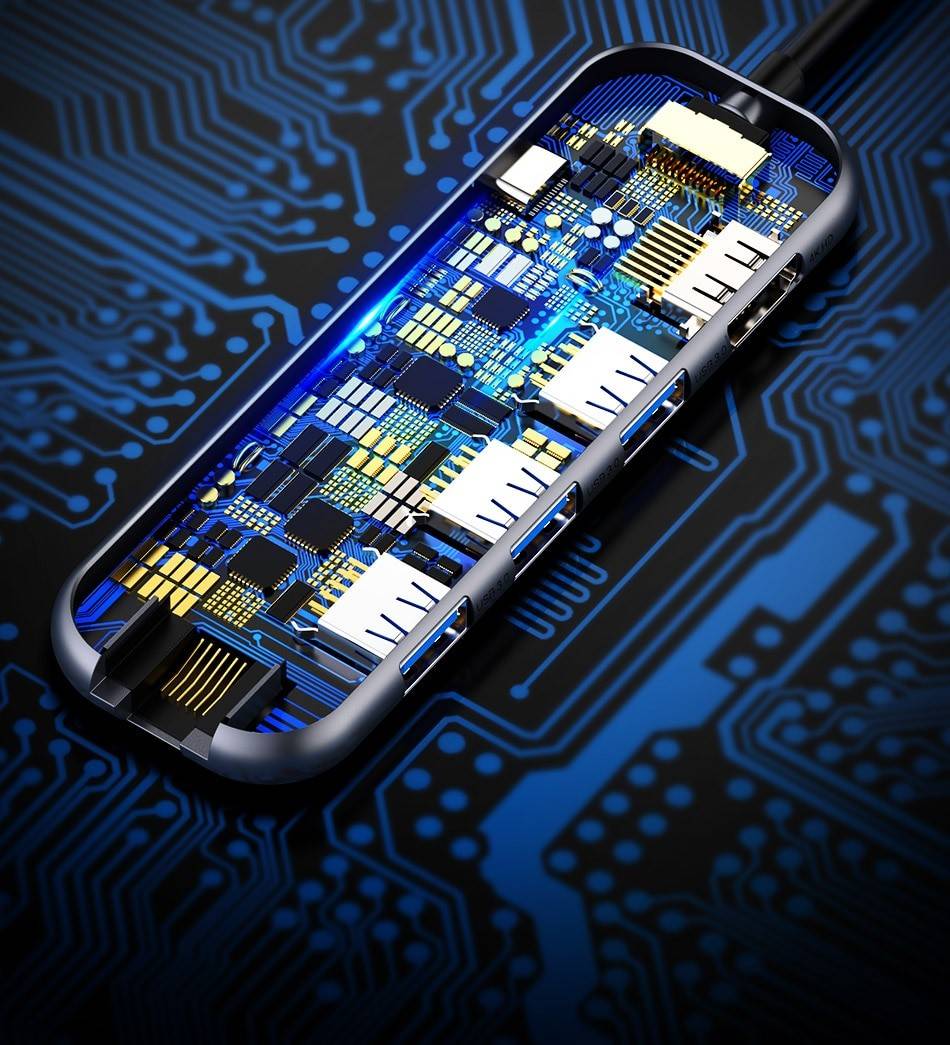 Hub USB C 6 em 1 Nova Versão Baseus