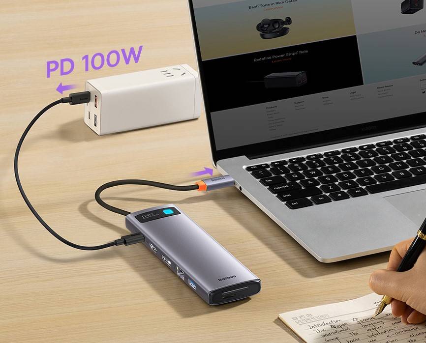 Hub USB C 12 em 1 Baseus