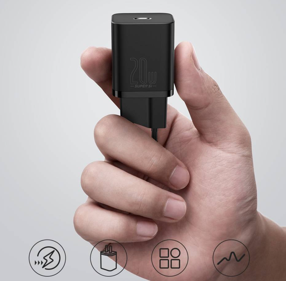 Kit Carregador 20W Tipo C com Cabo para iPhone Baseus