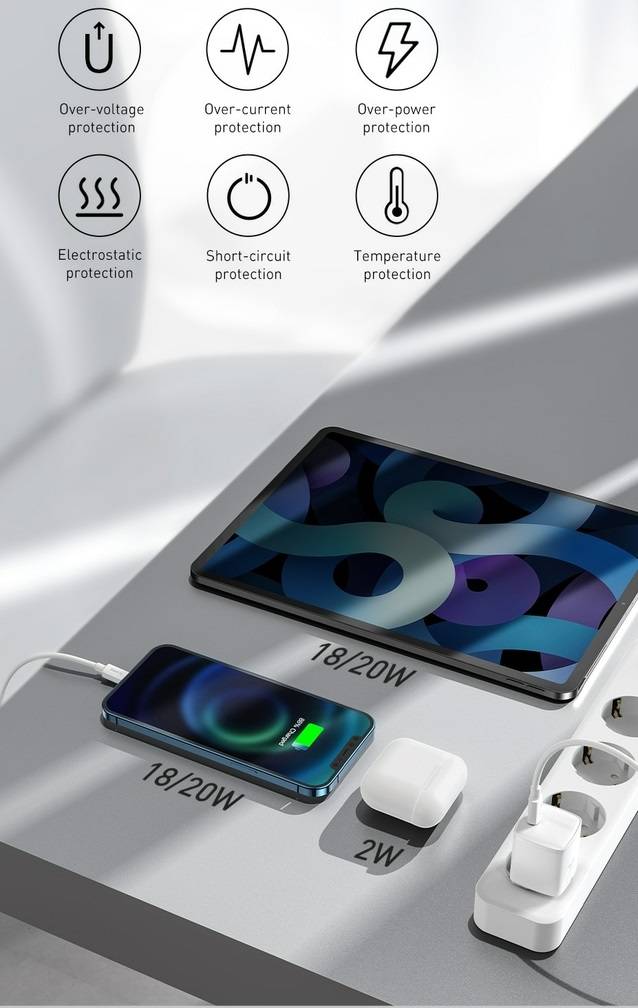 Kit Carregador 20W Tipo C com Cabo para iPhone Baseus
