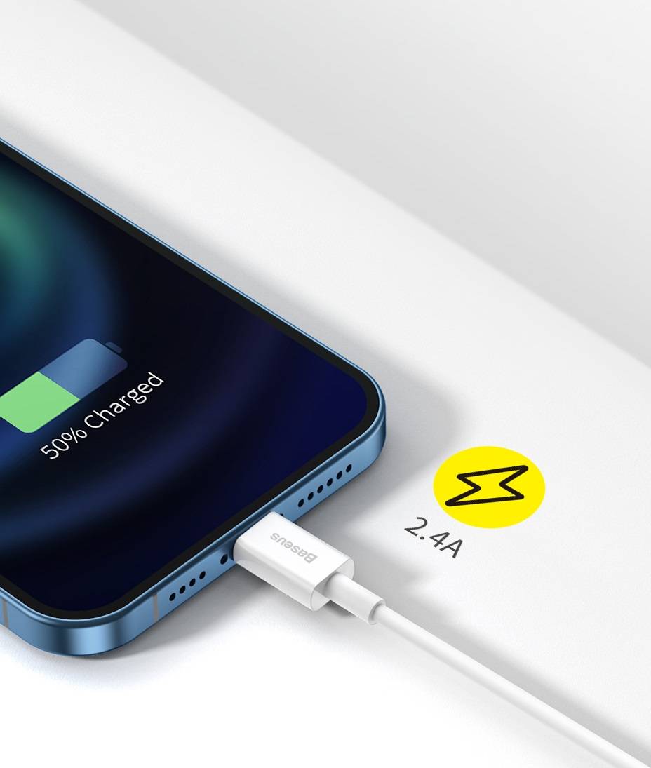 Cabo USB para iPhone 2.4A Baseus