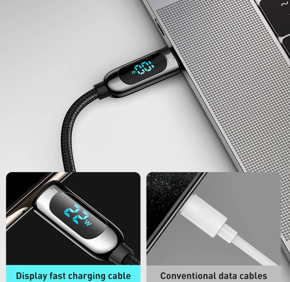 Cabo para carregamento rápido PD 100W USB C Para USB Tipo C Baseus