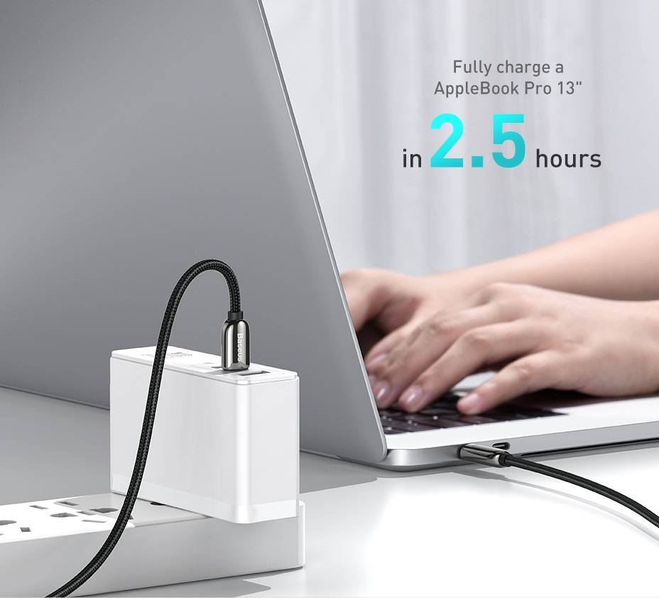 Cabo para carregamento rápido PD 100W USB C Para USB Tipo C Baseus