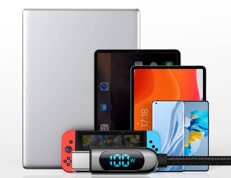 Cabo para carregamento rápido PD 100W USB C Para USB Tipo C Baseus