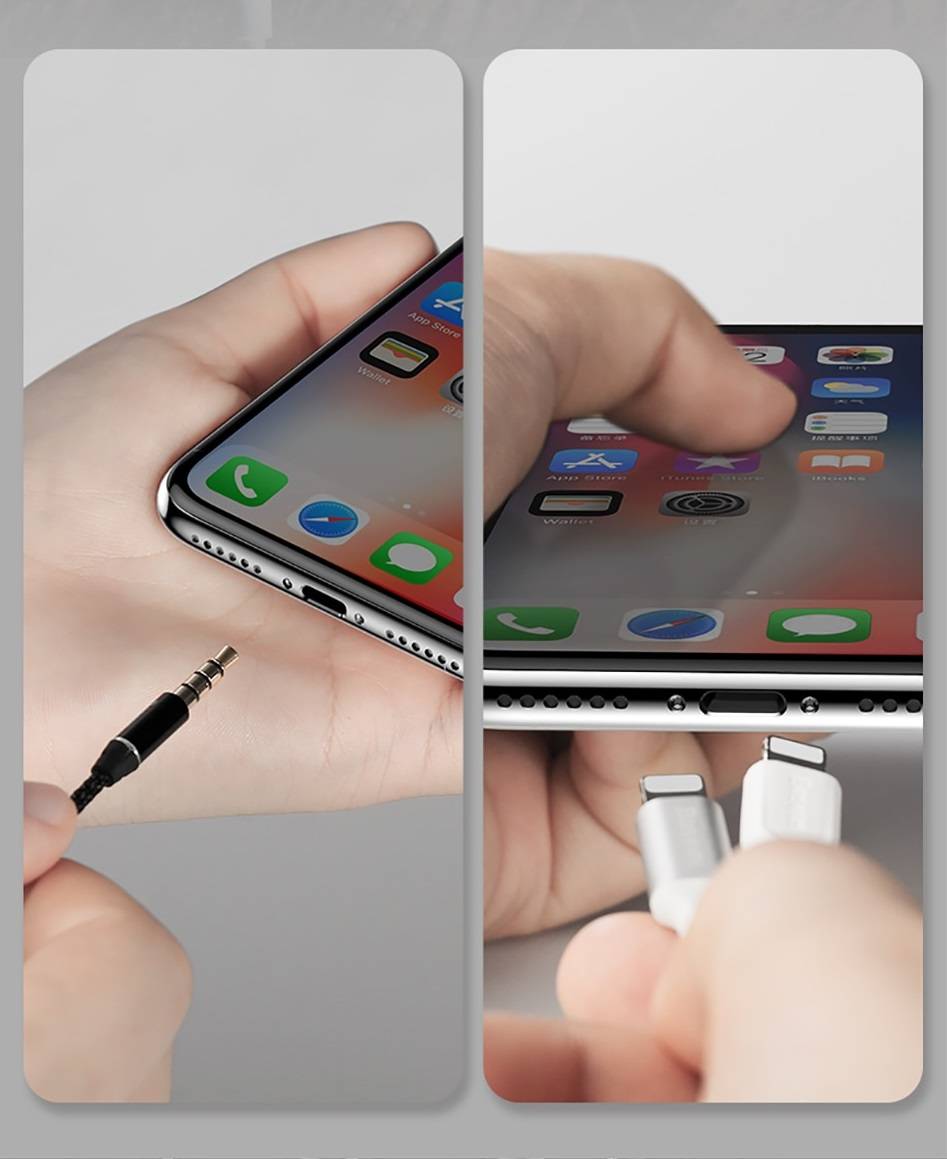 Adaptador 2 em 1 Lightning para iPhone Baseus