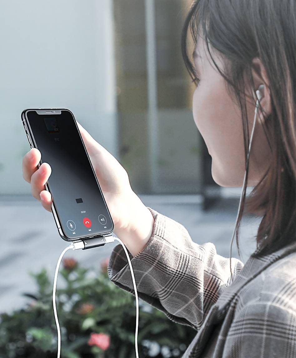 Adaptador 2 em 1 Lightning para iPhone Baseus