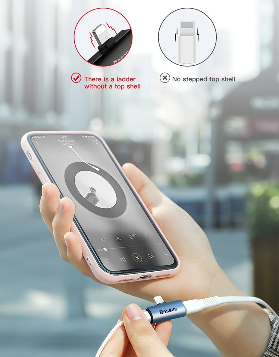 Adaptador 2 em 1 Lightning para iPhone Baseus
