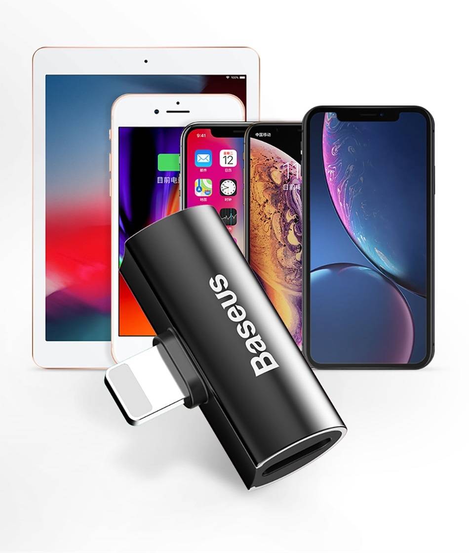 Adaptador 2 em 1 Lightning para iPhone Baseus