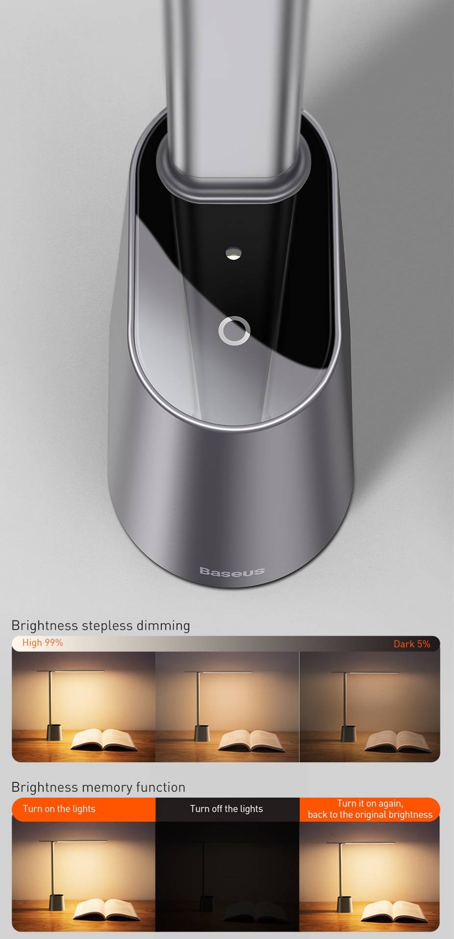 Lâmpada de Led para mesa Baseus