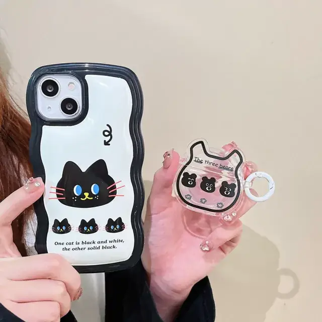 Case Transparente Três Ursinhos para Fone W04 Baseus