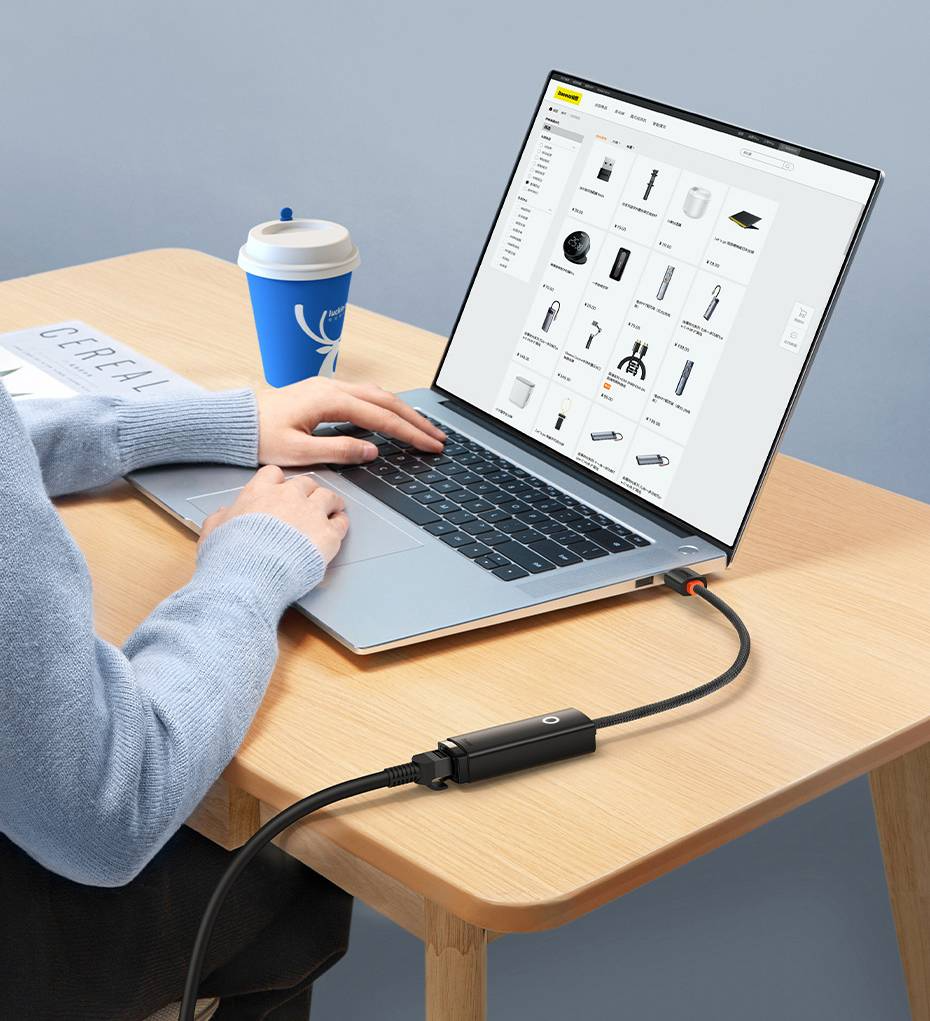 Adaptador USB-C para Ethernet RJ45 Baseus