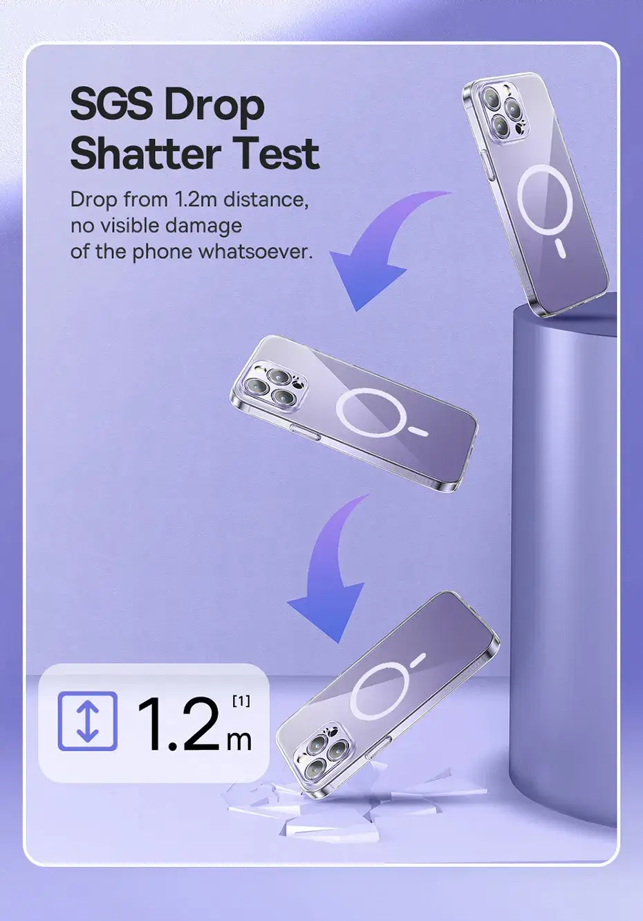 Capa Magnética Transparente para iPhone 11, 12, 13 e 14 + Película Baseus