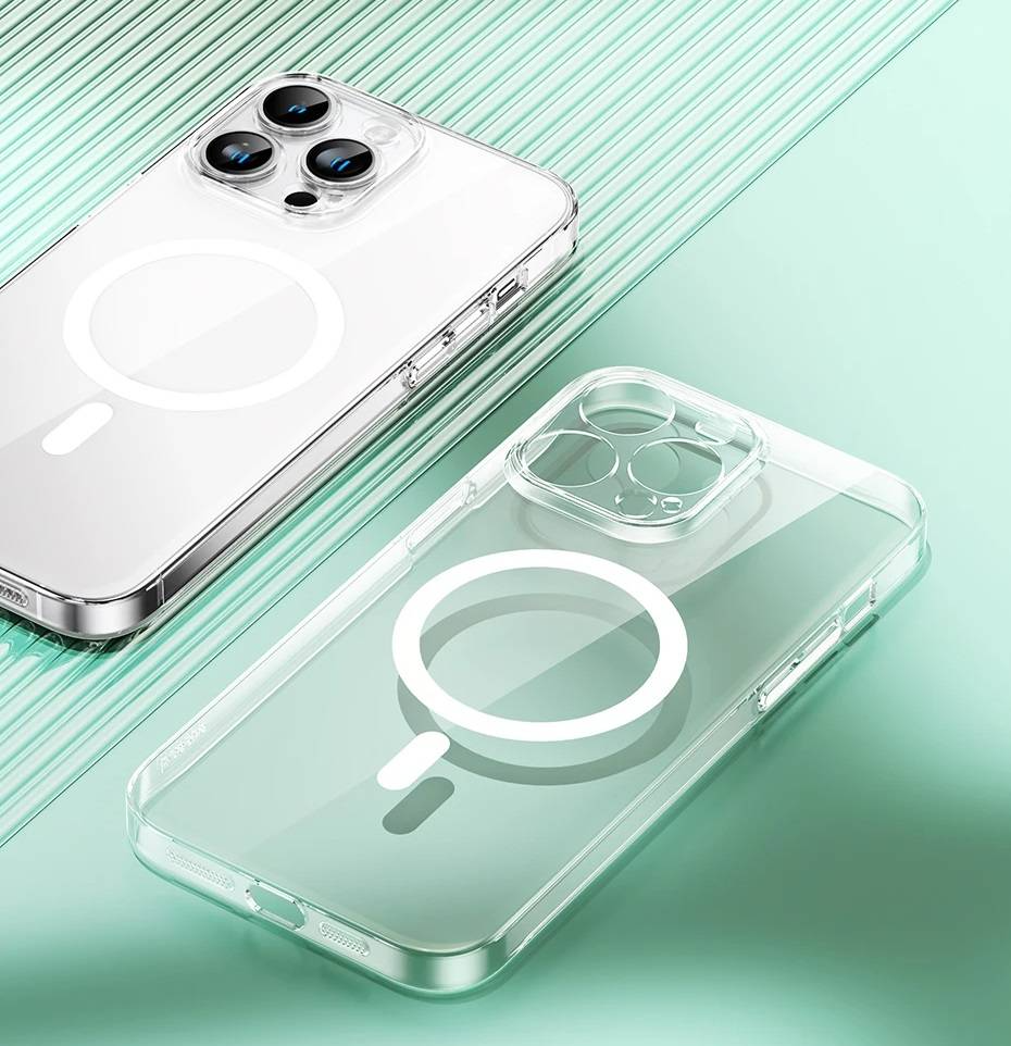 Kit Capa Transparente Magnética para iPhone 15 + Película Baseus