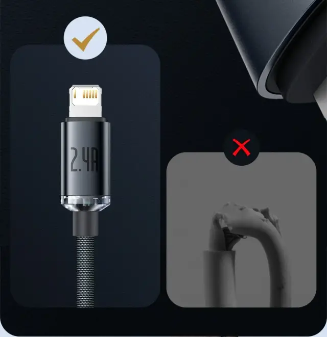 Cabo USB 2.4A para iPhone Design Translúcido Baseus