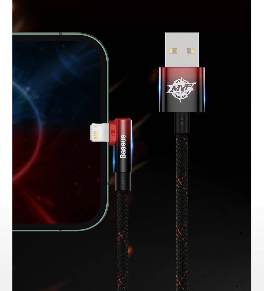 Cabo USB para iPhone 90º MVP 2.4A Baseus