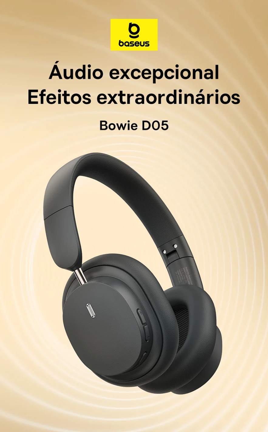 Fone de Ouvido Headset D05 Sem Fio Bluetooth 5.3 Baseus