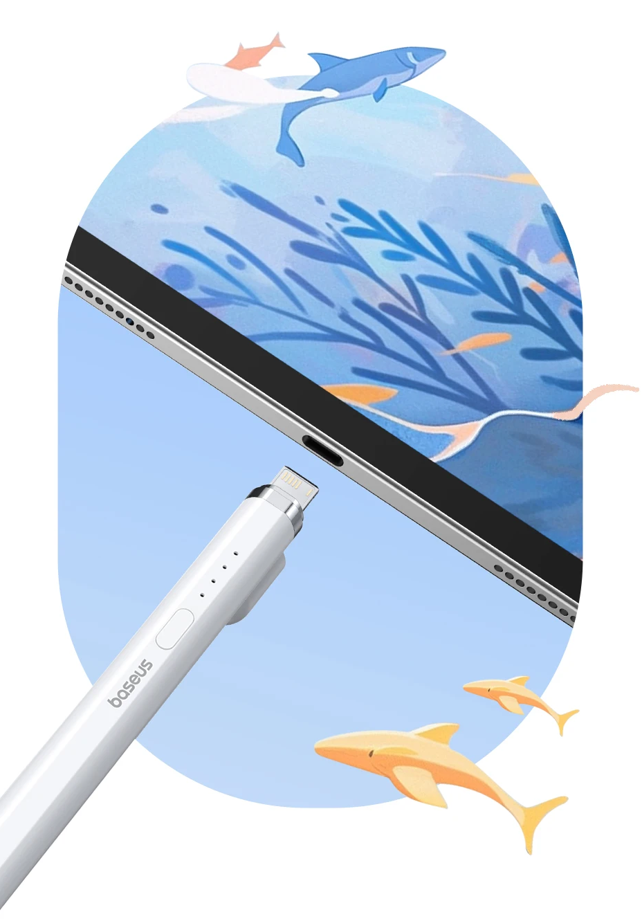 Caneta Capacitiva Stylus Plug-in Baseus