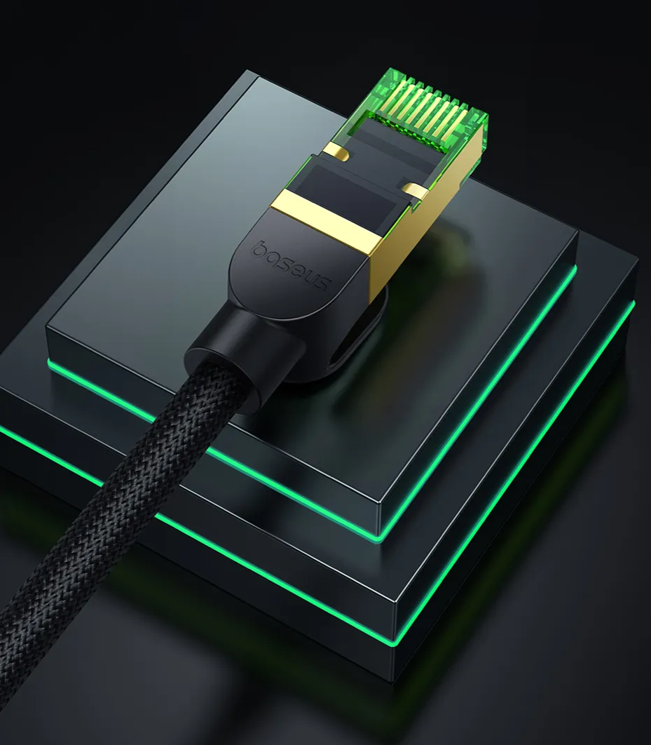 Cabo Ethernet RJ45 CAT8 40Gbps Baseus