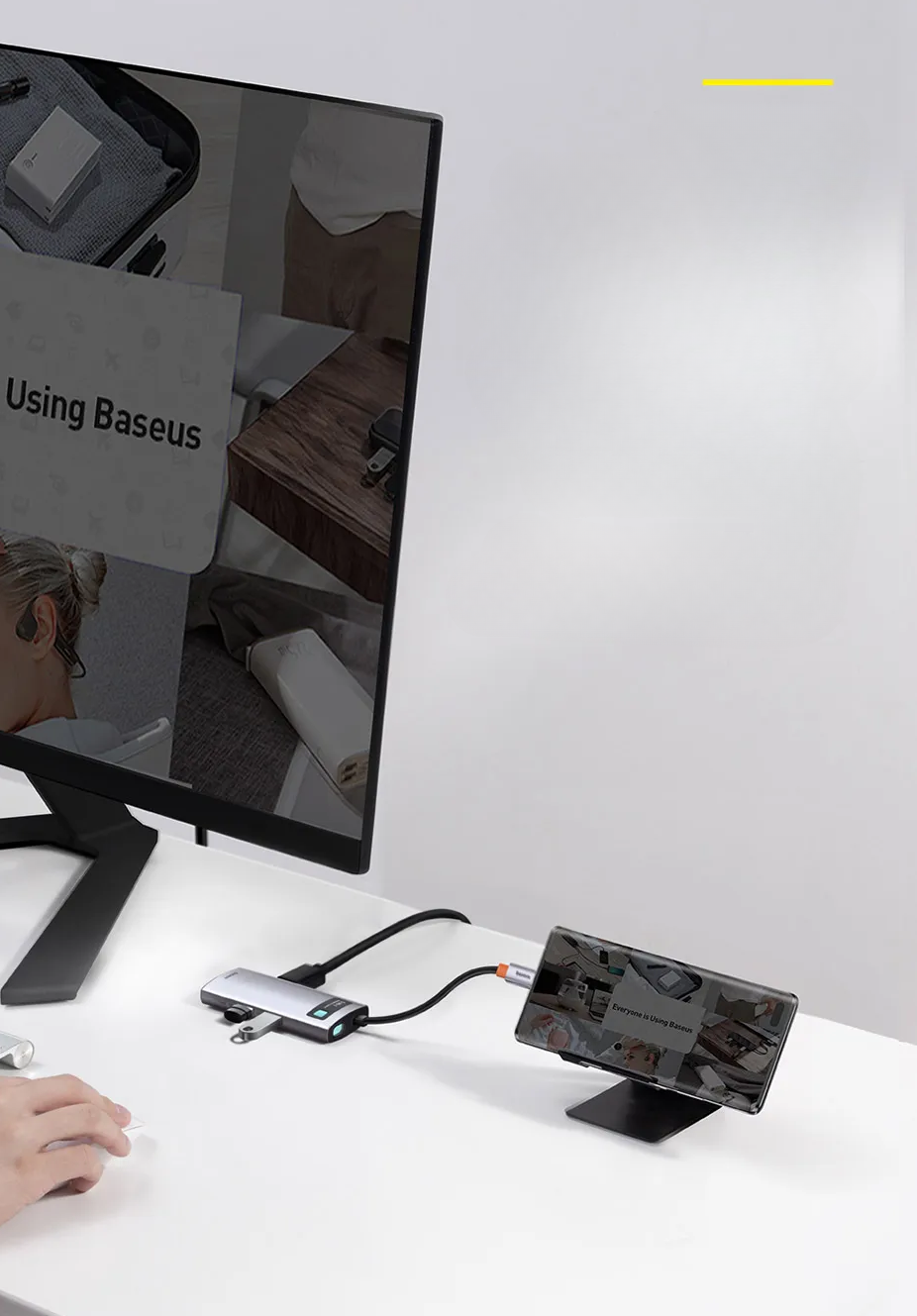 Hub USB C 4 em 1 Multifuncional HDMI e USB3.0 Baseus