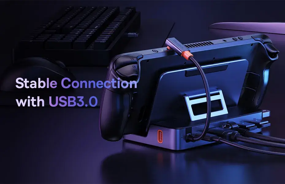 HUB USB C GamerX Estação de Ancoragem Baseus