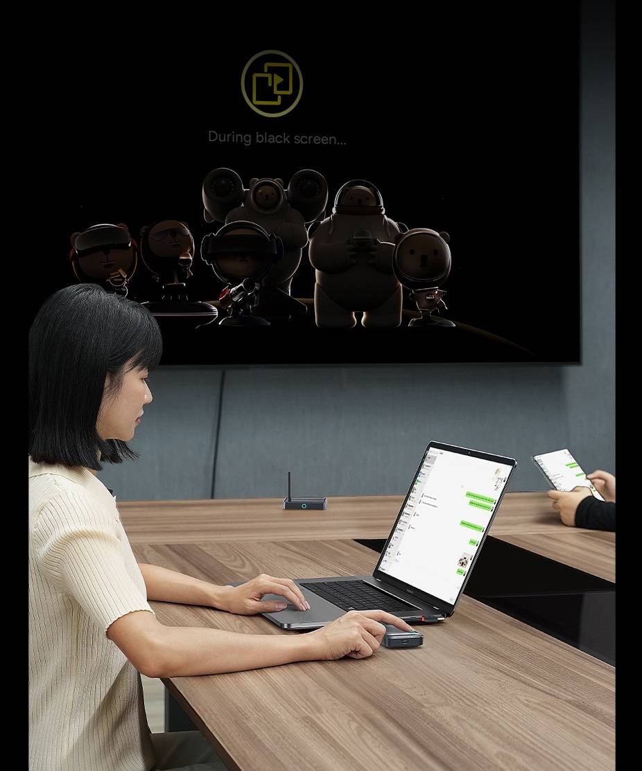 Transmissor e Receptor de vídeo sem fio HDMI USB-C 35m Baseus