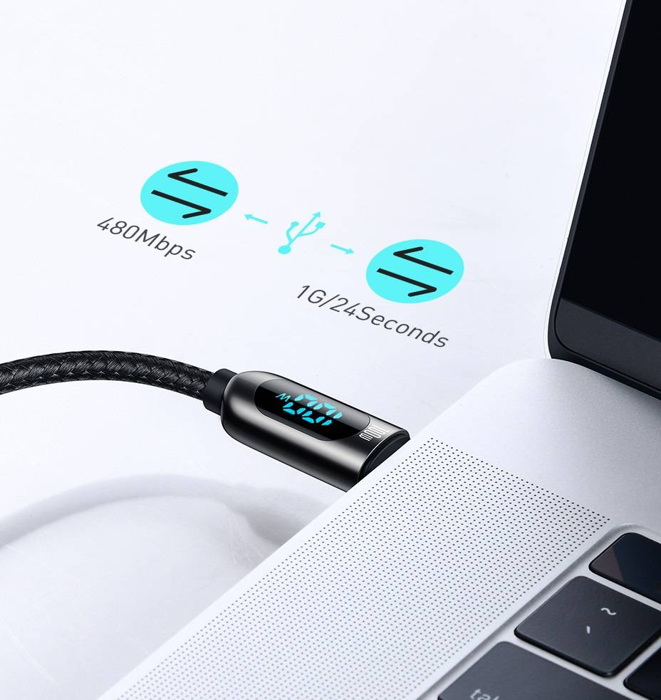 Cabo para carregamento rápido PD 100W USB C Para USB Tipo C Baseus